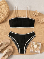 ZTVitality Patchwork Sexy Push Up Bikinis 2026 New Arrival Padded Bra Mid Waist Swimsuit Summer Swimming Suit Women Biquini