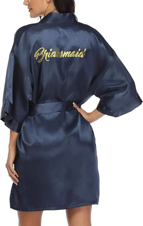 Women Bridal Robe For Bride And Bridesmaid Getting Ready Wedding Party Bathrobe
