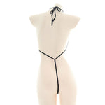 Sexy Jumpsuit patent leather bikini Straps Bandage Bodysuit Beach Girl One-piece Bikini Costume Women Pajamas Lingerie Uniform
