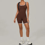 Women's Sports Jumpsuit Yoga Fitness Combination Lift Buttocks Bare Back High Elasticity Gym Sexy Sports Jumpsuit Gym Romper