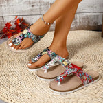 Summer Women Slippers Clip Toe Platform Beach Flat Flip Flops Ladies Sequins Slippers Non-Slip Women Sandals