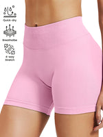 High stretch hip lifting fitness yoga shorts with peach hips and no awkward lines, Pilates medium intensity training shorts