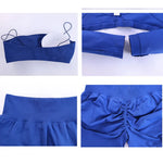 2/3PCS NoLogo Seamless DVision Yoga Set Women Workout Scrunch Leggings Strappy Sports Bra Fitness Gym Shorts Workout Suits XP65