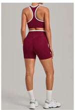 Women's Seamless Yoga Sets Sports Fitness High Waist Hip-lifting Shorts Back Beauty Sleeveless Suits Gym Training Workout Sets