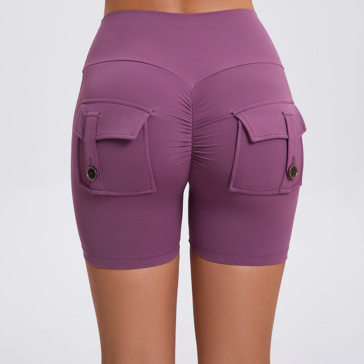 Peach Butt Fitness Shorts Women's Exercise Three-Quarter Pants Cargo Air Dry Pocket Yoga Tight Lift Summer