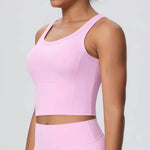 Women's Yoga Vest Shockproof Fixed Cup Beauty Back Yoga Top Outdoor Sports Running Fitness Vest