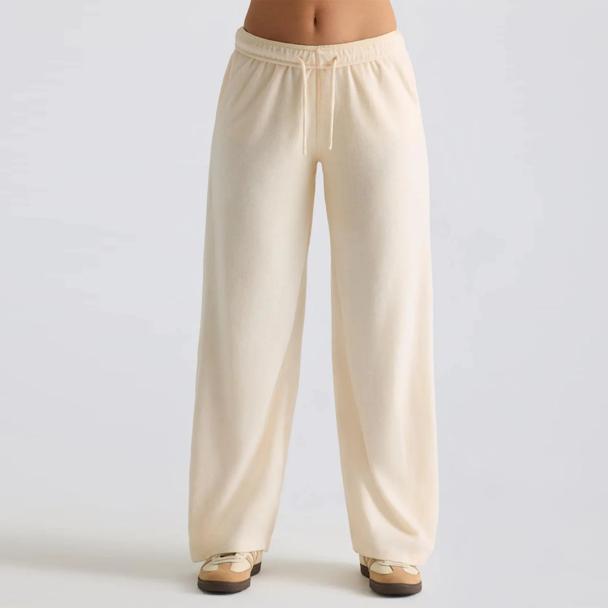 Women's Yoga Pants Autumn Winter High Waist Sweat Wide Leg Slimming Drawstring Loose Casual Outdoor Sports Running Sweatpants