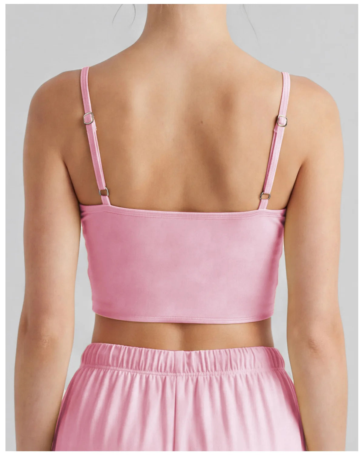 Color-block Fake Two-piece Yoga T Shirts Women Thin Straps Bow Padded Slim Sports Camisole Gym Running Training Fitness Tank Top