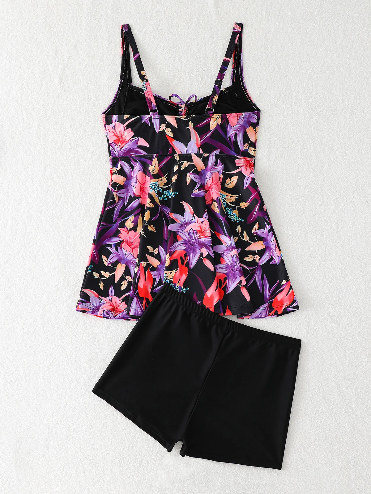 Printed Tankini Set 2026 Padded Floral Swimsuit Women Strappy Swimwear Female Beach Dress Bathers Bathing Swimming Swim Suit XL