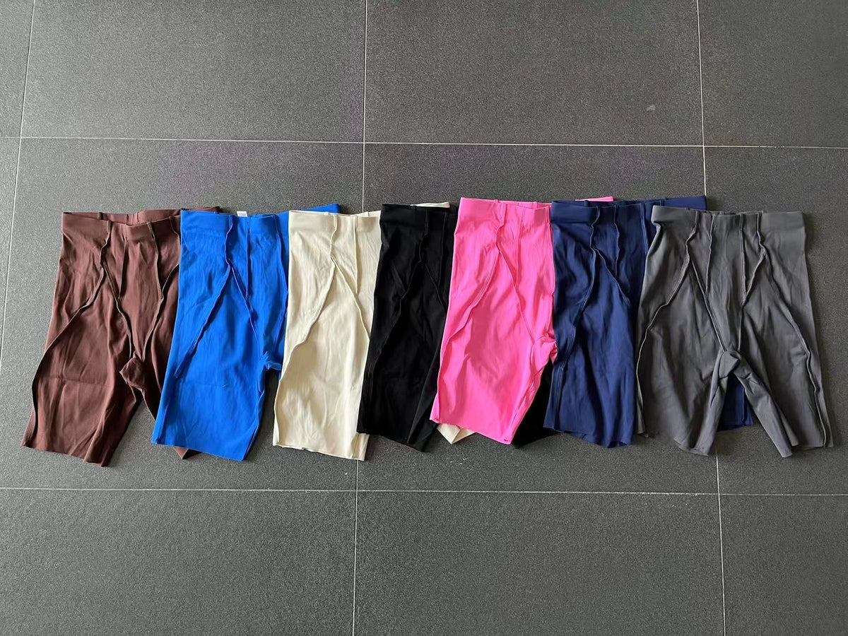 Yoga Shorts Women Fitness Shorts V-shaped Waist Running Cycling Shorts Breathable Sports Leggings Workout Gym Shorts