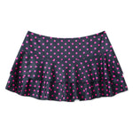 Fashion Summer Mini Skirt Women Dots Print Side Ties Low Waist A Line Skirts for Parties and Casual Wear
