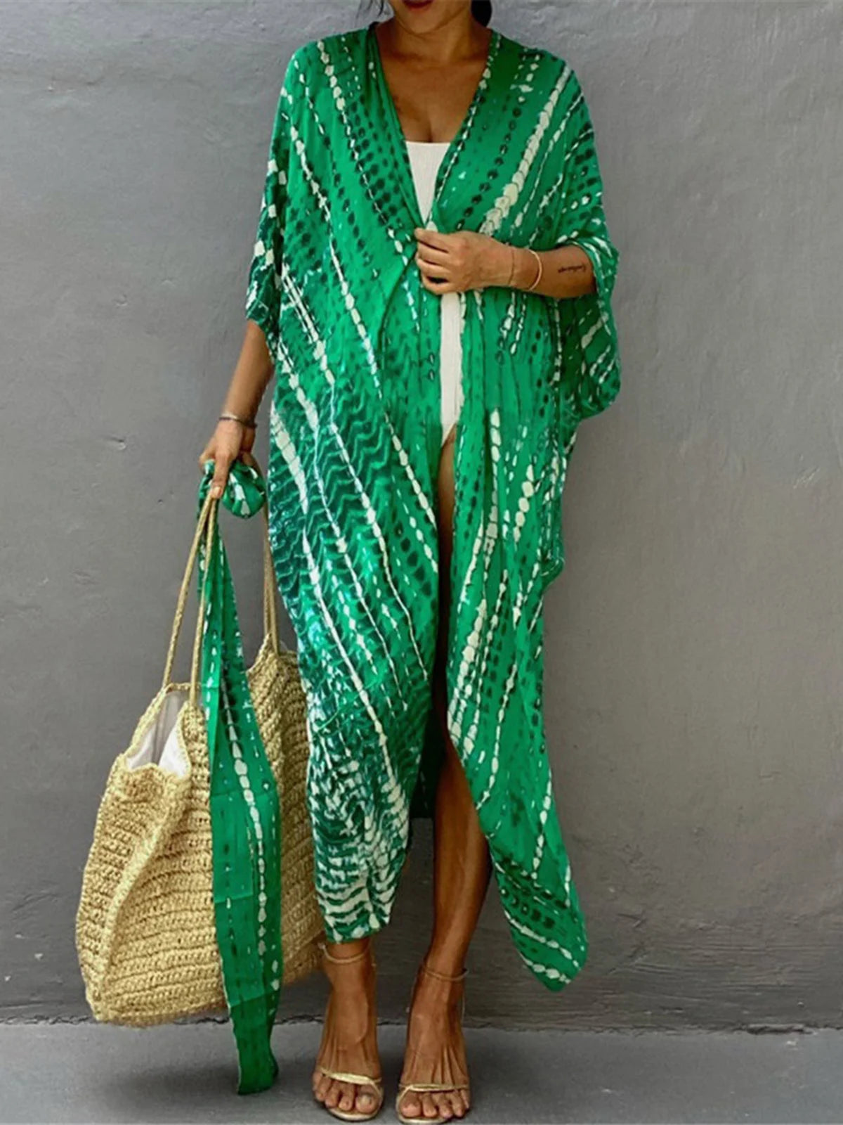 17 Colors Leopard Printed Colorful With Belt Tunic Cover-ups Beach Dress Beach Wear Beachwear Female Women Beach Cover Up V4510L