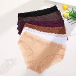 3PCS Sexy Lace Cotton Pants Women Low Waist Panties Underwear S-XL Solid Color Ladies Briefs Lingere Underware Comfortable Women