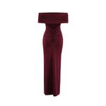 Temperament Slim Strapless Long Dress Women Solid Color Sexy Off-shoulder Backless Package Hip Sleeveless Club Party Dresses