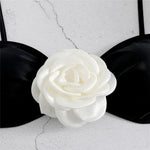 Sexy Flower Bandeau Swimwear Thong Bikini 2026 Women Lace-up Swimsuit Swimming Bathing Suit Brazilian Bikinis Sets Mujer Biquini