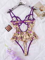 Comfortable Fitted Multicolor Floral Print Onesie - Soft Skin-Touch Design for All-Day Wear