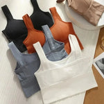 Sports Bra with Sweat-proof Function for Fitness Wear. Women's Seamless Yoga Bra. Anti-shock Off-shoulder Top.