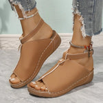 Women's Sandals 2026 New Summer Shoes For Women Wedge Heels Sandals Soft Heeled Slippers Low Platform Summer Sandalias De Mujer