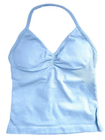 Longline Gym Top Women Clothes Sports Shirts Yoga Crop Top Vest Sports Bra Padded Halter Fitness Backless Workout Tank Top Woman