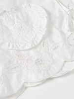 Foridol Heart Embroidery White Cotton Women Blouse Bowknot Spring Summer Lantern Sleeve Casual Shirt V Neck Loose Chic Blusa