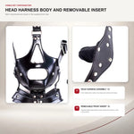 Adjustable Head Harness Dildo Gag Mask BDSM Mouth Restraint Removable Insert Buckle Straps for Adult Couples Role Play Toy Kit