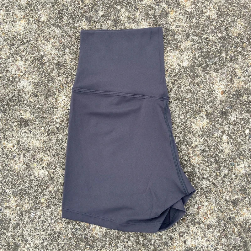 Solid Color High Waist Yoga Short Leg Women Fitness Sport ShortBike Soft Squatting Proof Comprehensive Training Jog Athletic