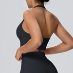 Sexy Gym Women's Sports Bra Breathable Hanging Neck Backless Sports Bra Women's Comfortable Exercise Pilates Training Yoga Top