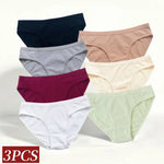 3Pcs/Set Cotton Panties Women Briefs Sexy Female Underpants Solid Pantys Seamless Underwear M-XL Panties Soft Lingerie Intimates