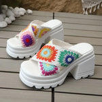 Women's Platform Wedge Sandals Women's Summer Sandals Slippers Outdoor Indoor Beach Shoes