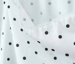 2026 Women Vintage Black White Polka Dot A-line Knee Length Skirt Sexy Low Waist Holiday Summer Skirts Slim Mini Skirts J7L2