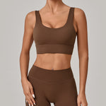 Running Sports Bra Women High Support Open Back Yoga Breathable Slim Fit Fitness Pilates Tank Top With Removable Pads
