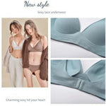Push Up Bras For Women Non-wire Brassiere Soft Comfy Letter Straps Top Sexy Lingerie U-shaped Back Seamless Underwear Intimates