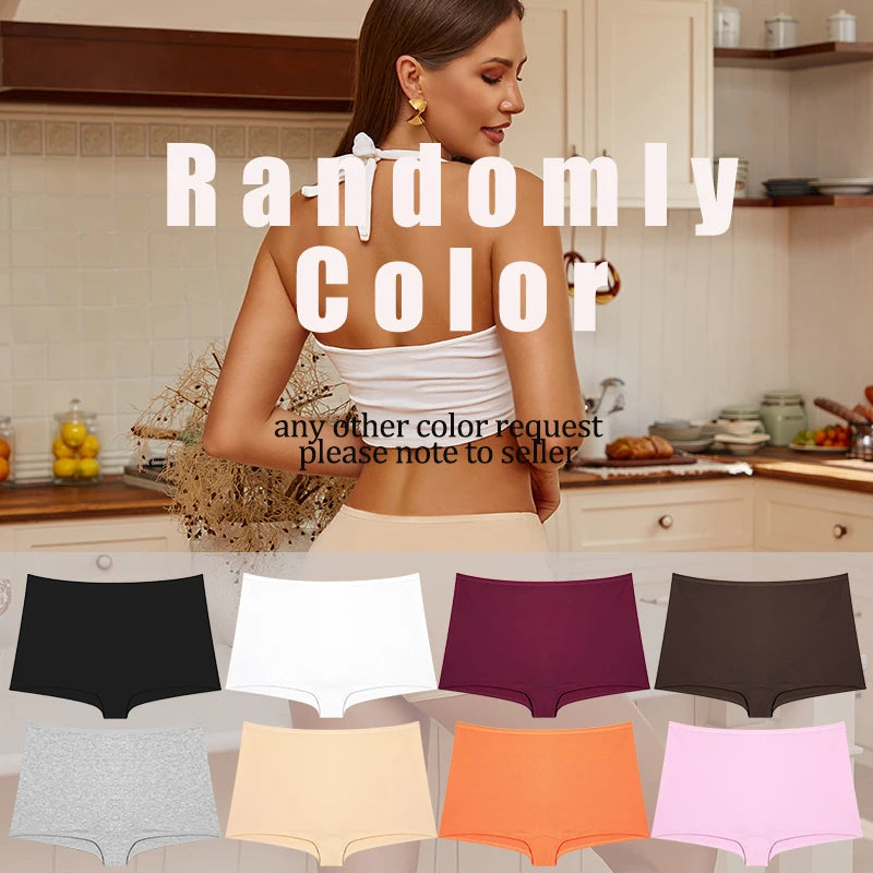 3PCS/SET Women Panties Cotton Seamless High waist Boxer shorts Female Solid Color Briefs Cozy Lingerie Intimate Underpants XS-XL