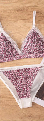 Women Lace Bra And Panties Sexy Lingerie Set Low Waist Briefs Underwear Female Non-wire Brassiere Seamless Bras Push Up Bralette