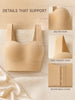Women's Wirefree Seamless Bra, Back Closure U-Back Support Bra, No Steel Ring Comfortable Everyday Bra, Nude Invisible Underwear