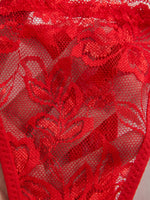 3-Pack Sexy Lace Women's Panties Adjustable Waistband Semi-Transparent Sexy Floral Lace Women's Sexy Lingerie Underwear