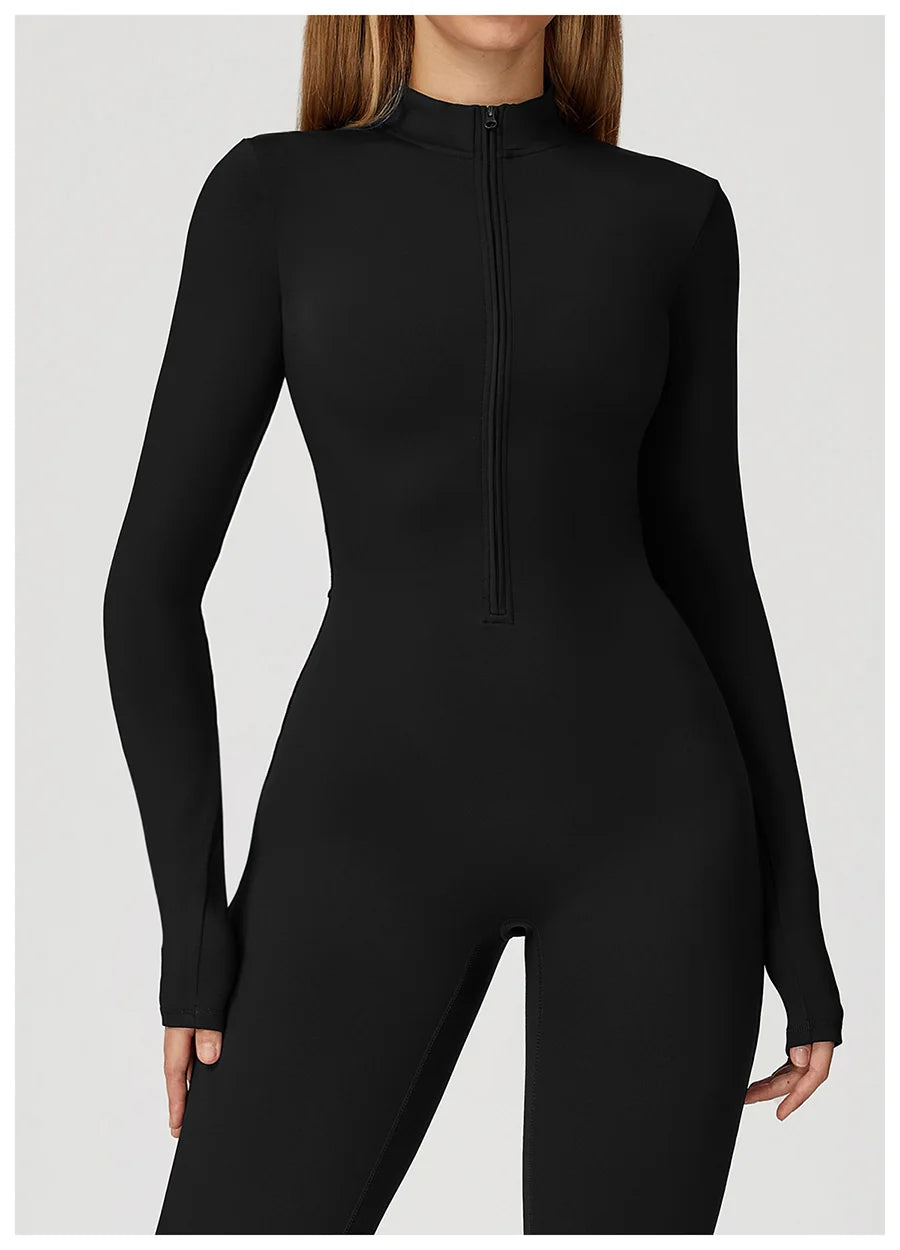 Women's Short Tracksuit Yoga Set One-Piece Jumpsuit Workout Fitness Suit Sportswear Gym Workout Clothes Fitness Stretch Bodysuit