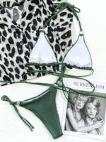 5 Colors Sexy Bikini Women Swimwear Swimsuit Solid Halter Pleated Triangle Knotted Beach Bikinis Set Bathing Suit Rings Decor