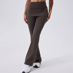 Flare Leggings Women Yoga Pants Bell-bottoms Yoga Trousers High Waist Fitness Pants Stretch Gym Wide Leg Yoga Leggings