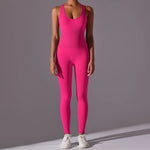 Seamless One-Piece Yoga Jumpsuit Women Fitness Sports Overalls Dance Workout Set Stretch Bodysuit Gym Clothes Push Up Sportswear
