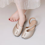 2026 Women's Back Trip Strap Casual Single Shoes Split Toe Trotter Baotou Sandals