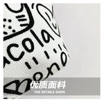 Large Capacity Printed Tote Bag, Fashion and Versatile Casual Single Shoulder Handbag with Pendant, College Style Women's Bags