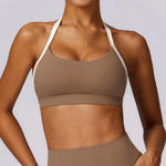 Gym Sport Underwear Sports Bra Anti-sweat Breathable Sexy Yoga Bra Shockproof Crop Top Fitness Top Push up Workout Top Women