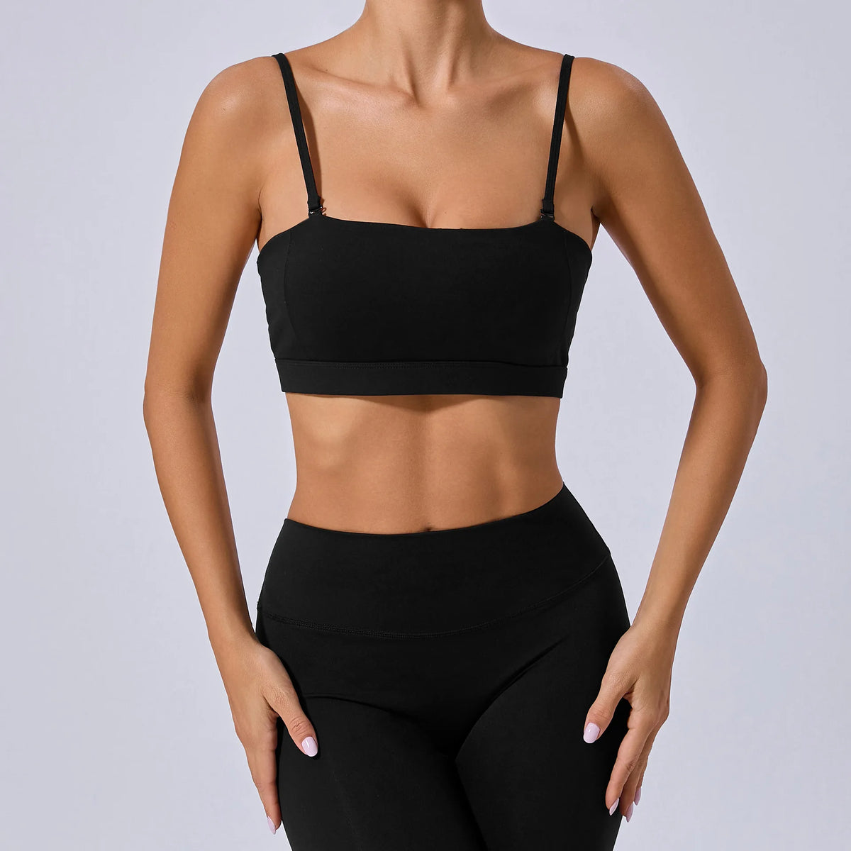 Women Yoga Bra Removable Shoulder Strap Anti-Slip Bra Wrap Chest Dual-Use Sports Yoga Wear Outside Running Fitness Top