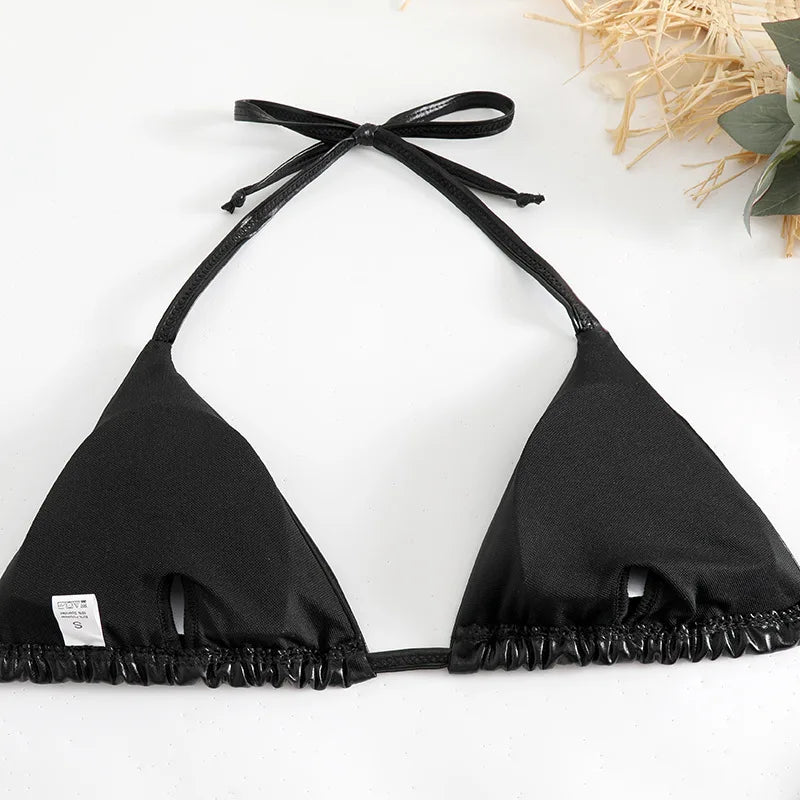 Sexy Gold Silver Red Strings Bikini 2024 Women Swimsuit Female Swimwear Thong Bikinis Set Brazilian Beach Bathing Suit Biquini