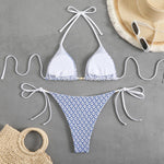 2026 Halter String Bikinis Sexy Triangle Swimsuit Women Plaid Swimwear Female Bathers Bathing Swimming Swim Suit Beachwear