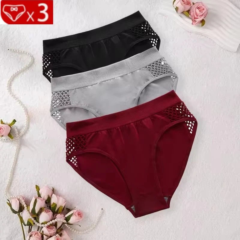 3/4pcs/pack Mid Waist Seamless Women Panties Underwear Solid Breathable Comfortable Female Underpants Soft Lingerie Lady Briefs