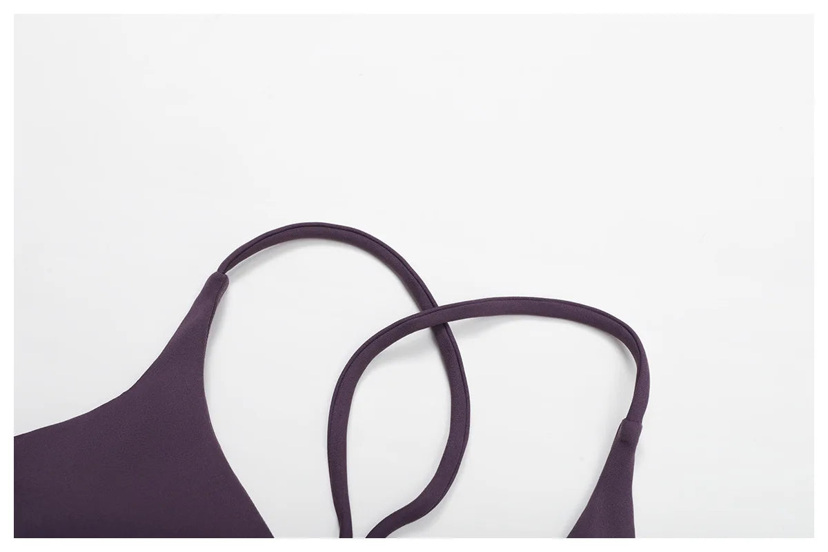 Gym Bras Cross Shoulder Straps Sports Underwear Anti-Sweat Fitness Top Women Yoga Bra Shockproof Crop Top Push Up Workout Tops