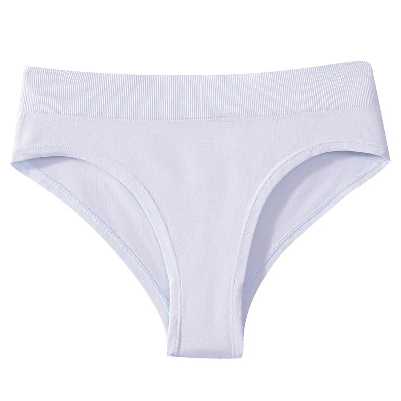 1Pc High Rise Panties Briefs Female Underpants Solid Color Women Seamless Underwear Sexy Lingerie Comfort Sport Intimates S-XXXL