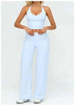 Wide-leg Pants Women Bell-bottoms High Waist Yoga Pants Workout Gym Leggings Naked Feel Pilates Running Cycling Sports Trousers